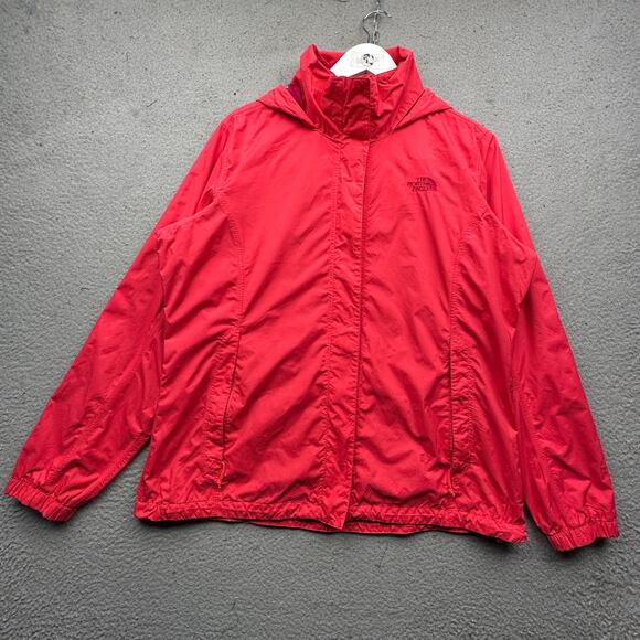 The North Face Hyvent Lightweight Ripstop Jacket Womens XL Pink Hooded - Picture 1 of 16
